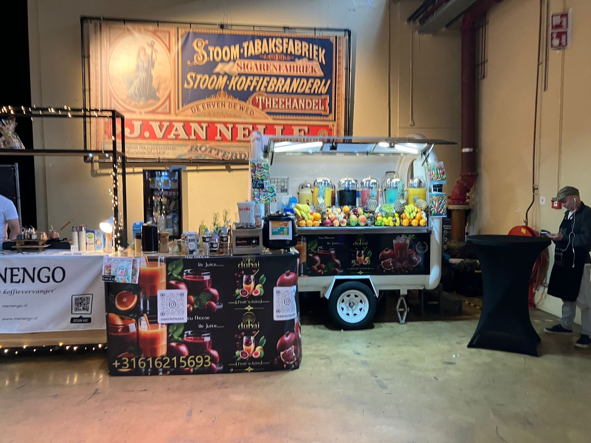 Live bereiding van verse smoothies